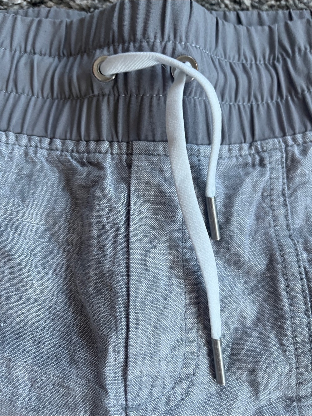 ATHLETA Cabo Linen Shorts Gray size 8 - Picture 3 of 10